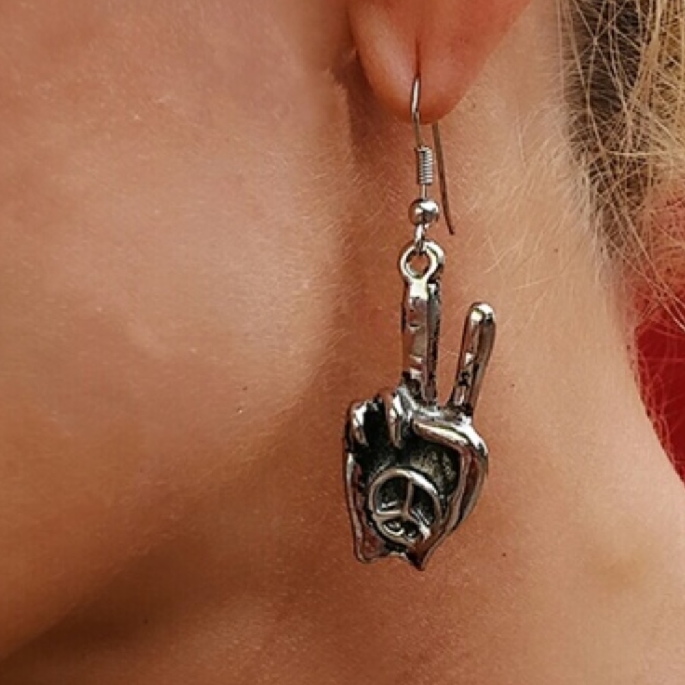 PEACE OUT Earrings - Picture 2 of 4